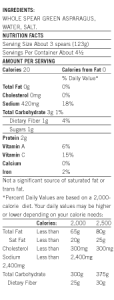 le sueur asparagus spears nutrition facts
